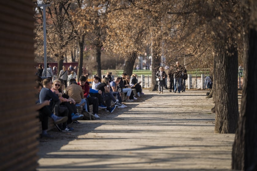 Spacerowicze we Wrocławiu
