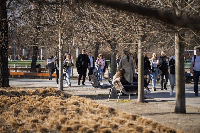 Spacerowicze we Wrocławiu