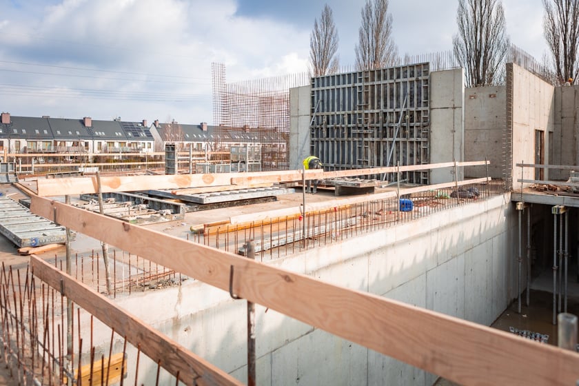 Budowa ZSP na Zwycięskiej (koniec lutego 2025 roku)