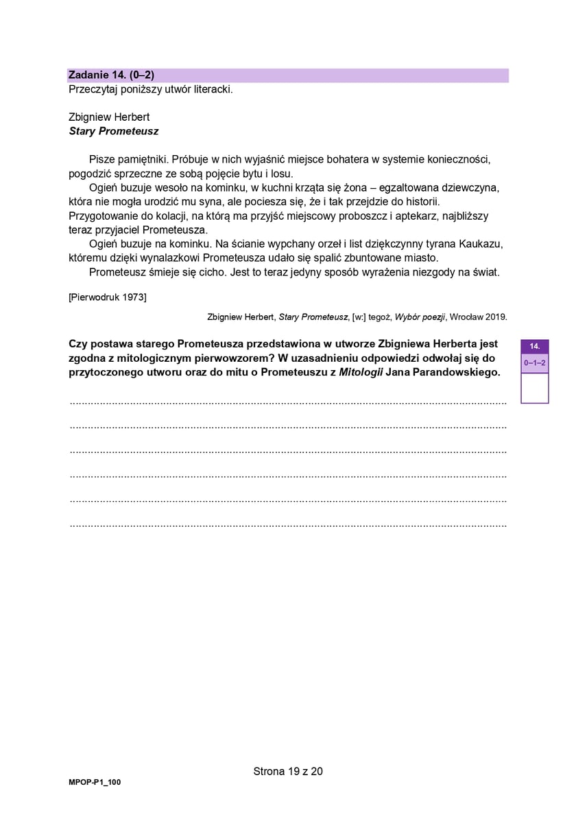 Matura 2025. Język polski, poziom podstawowy - arkusz 1 (testy)