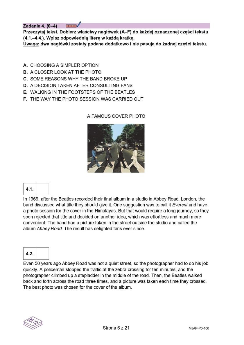 Matura 2025 - język angielski na poziomie podstawowym