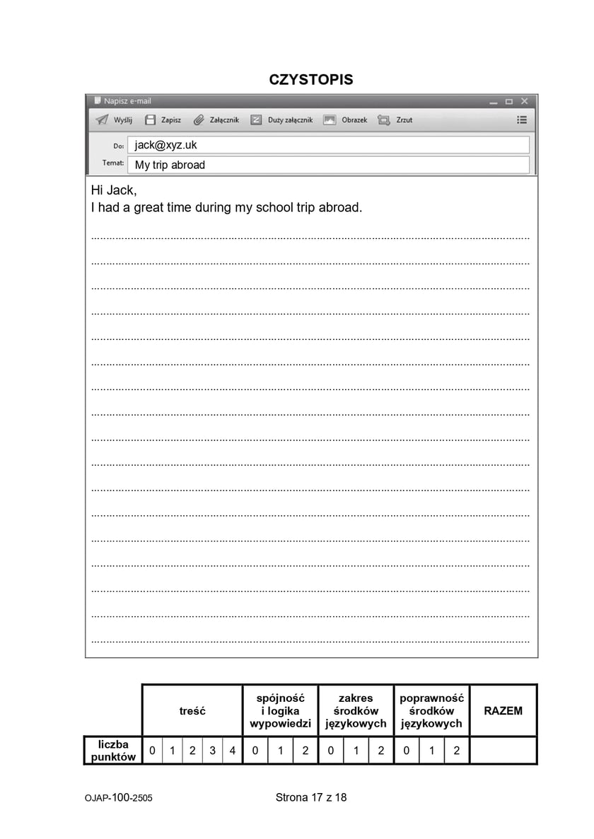 Egzamin ósmoklasisty 2025. Język angielski, arkusze CKE