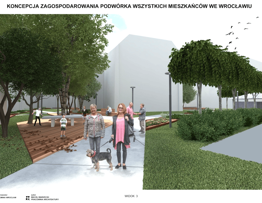 Wizualizacja wyglądu części podw&oacute;rka, kt&oacute;ra przejdzie remont w II etapie&nbsp;&nbsp;