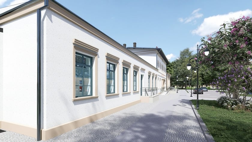 Dworzec kolejowy w Oławie. Wizualizacja.