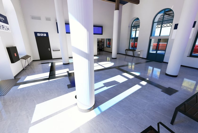 Dworzec kolejowy w Oławie. Wizualizacja.