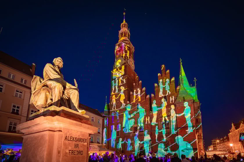 Iluminacje i wideomapping w Rynku