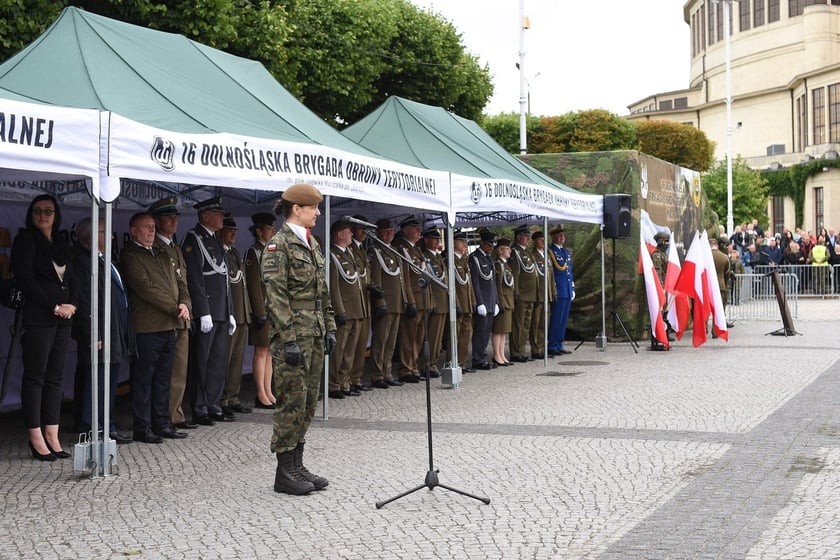 Przysięga żołnierzy 16. Dolnośląskiej Brygady Obrony Terytorialnej