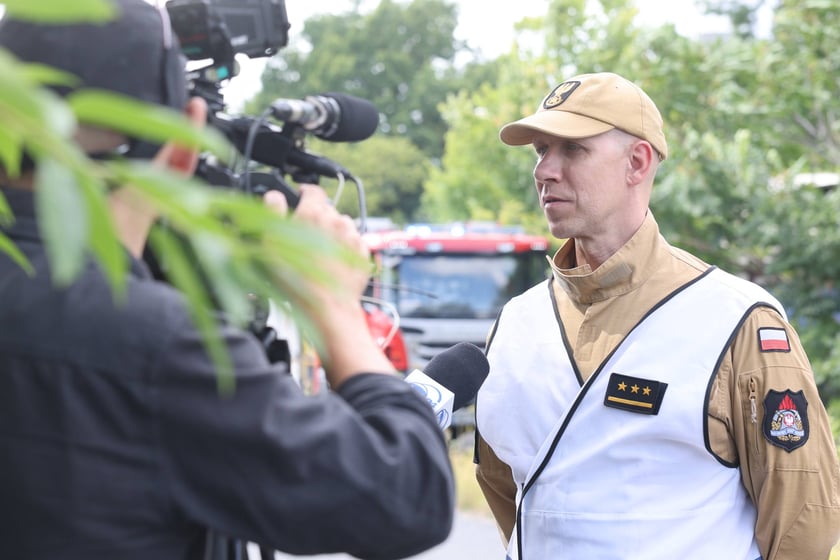 Pożar przy ul. Świstackiego na Przdmieściu Oławskim
