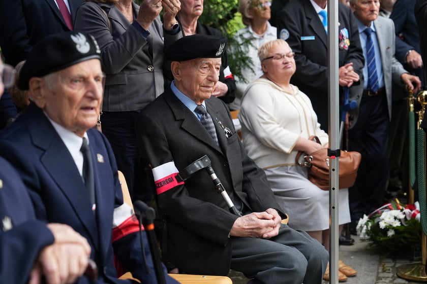 Uroczystości przy pomniku Rotmistrza Witolda Pileckiego w 81. rocznicę wybuchu Powstania Warszawskiego