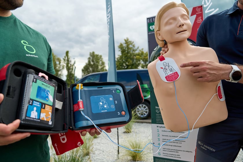 Oddanie do użytku defibrylatora AED przy Kwidzyńskiej na Kowalach, 22 sierpnia 2025