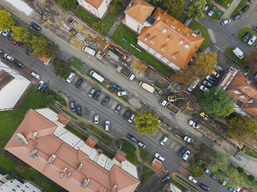 Przebudowa Koszarowej na początku października 2025