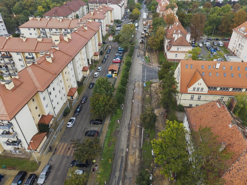 Przebudowa Koszarowej na początku października 2025