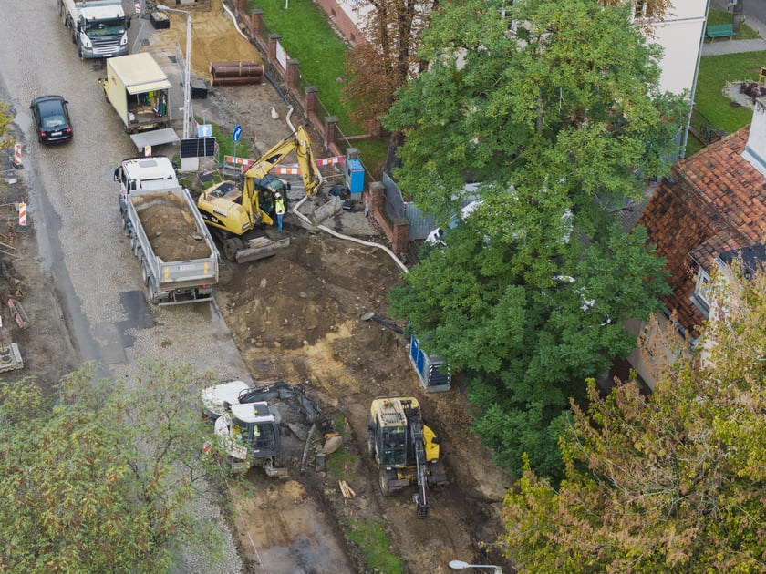 Przebudowa Koszarowej na początku października 2025