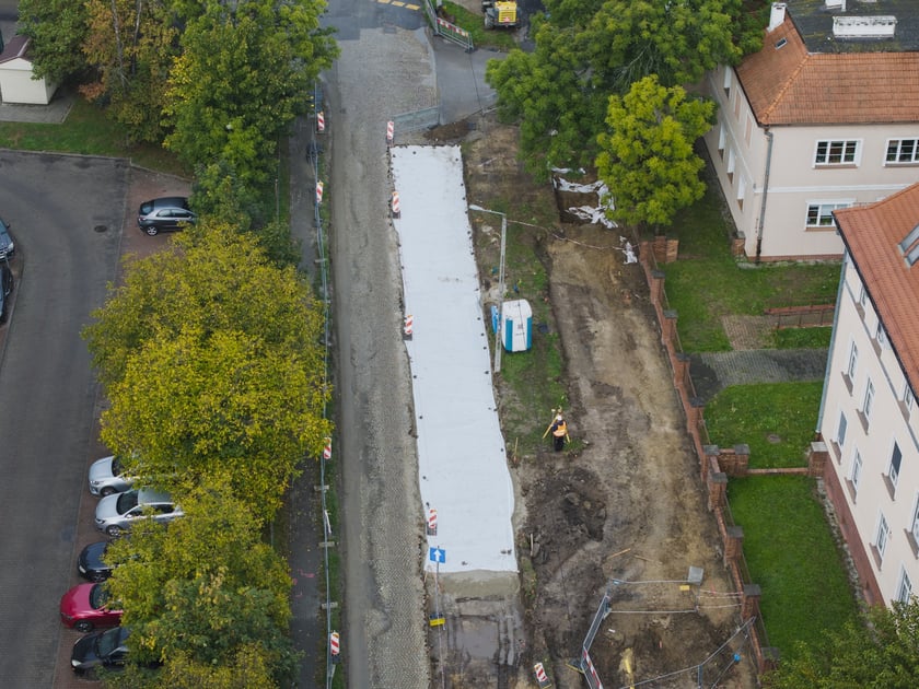 Przebudowa Koszarowej na początku października 2025