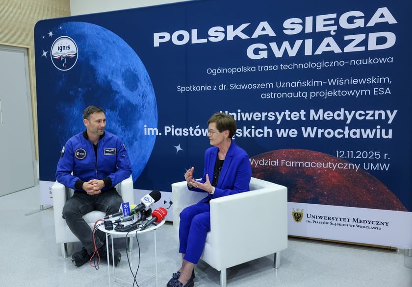 Spotkanie z polskim astronautą dr Sławoszem Uznańskim-Wiśniewskim na Uniwersytecie medycznym we Wrocławiu, 12 listopada 2025