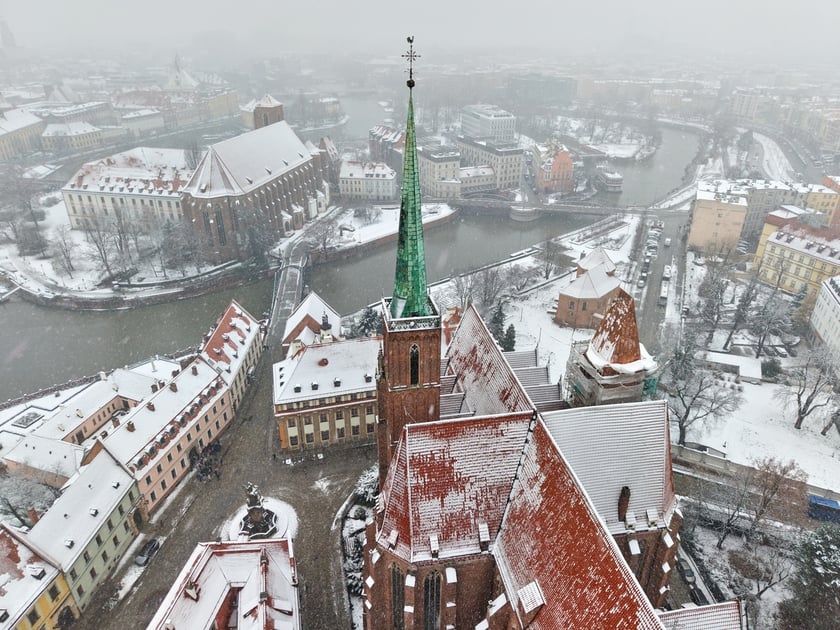 Widok na Ostrów Tumski we Wrocławiu