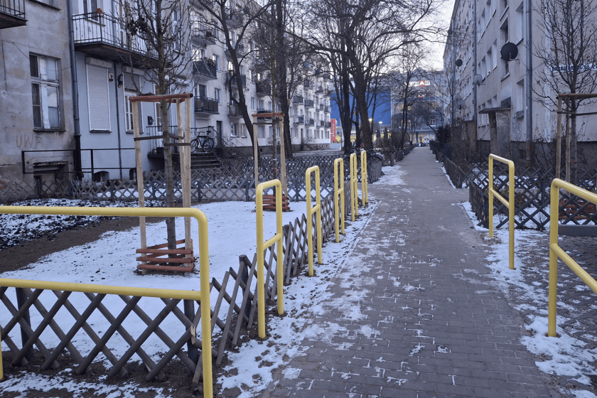 Wnętrze w kwartale ulic Braniborskiej, Trzemeskiej, Legnickiej i Dobrej po modernizacji - styczeń 2026