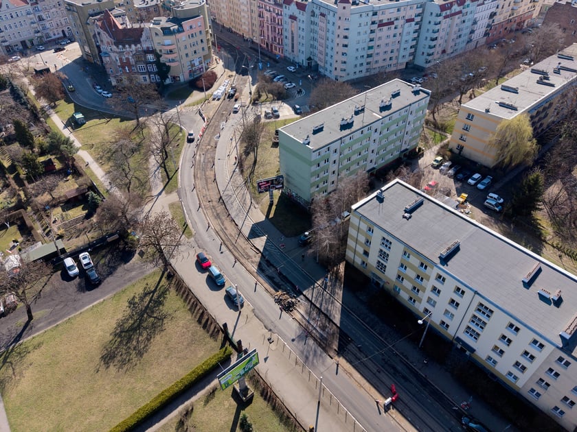 Remont torowiska w rejonie skrzyżowania Glinianej z Łódzką