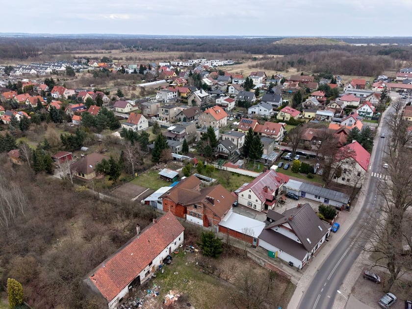 Pracze Odrzańskie, widok z drona