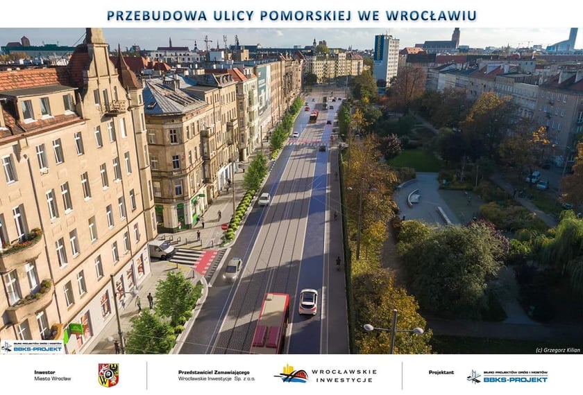 Ulica Pomorska przed przebudową