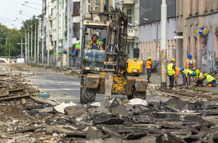 Trwa wielki remont ul. Pomorskiej i pl. Staszica na Nadodrzu