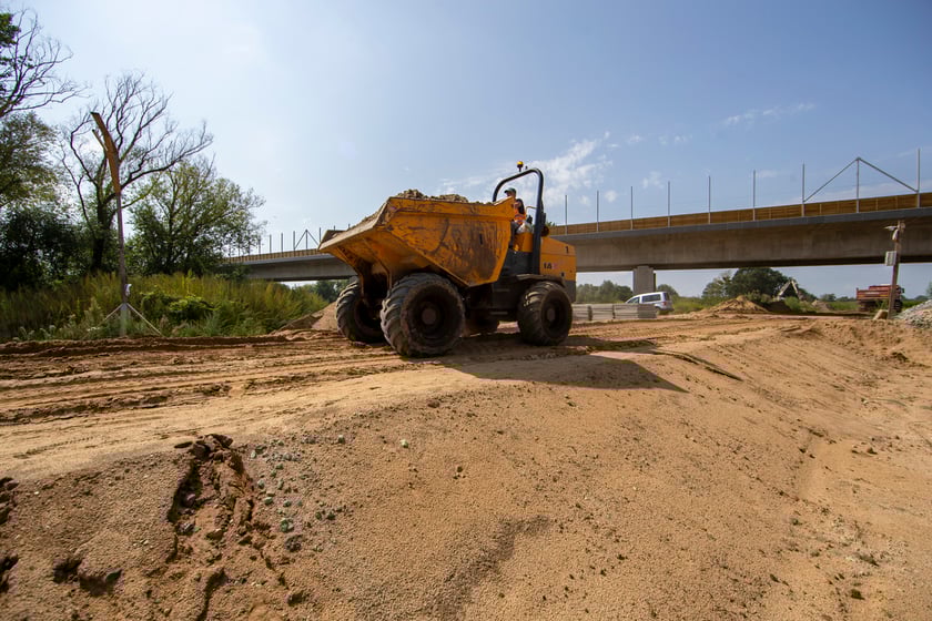 Na zdjęciu budowa Wschodniej Obwodnicy Wrocławia