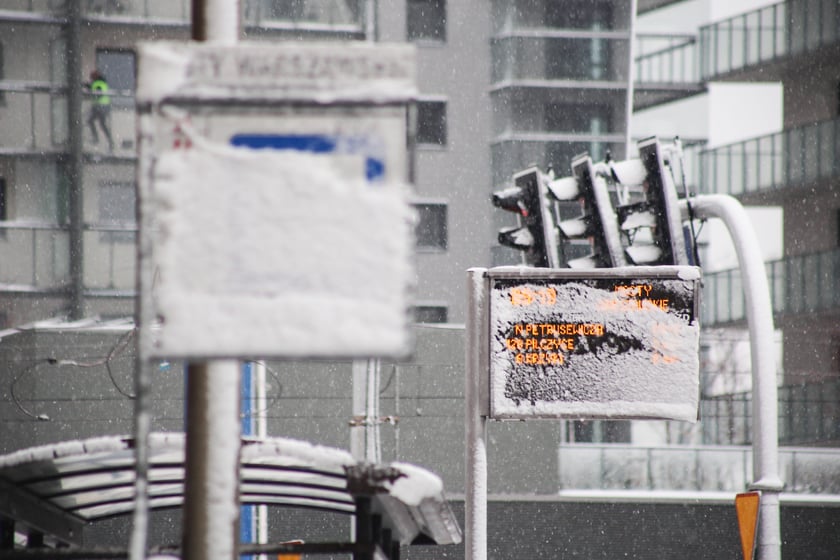 Atak zimy we Wrocławiu - piątek, 3 lutego 2023 r.