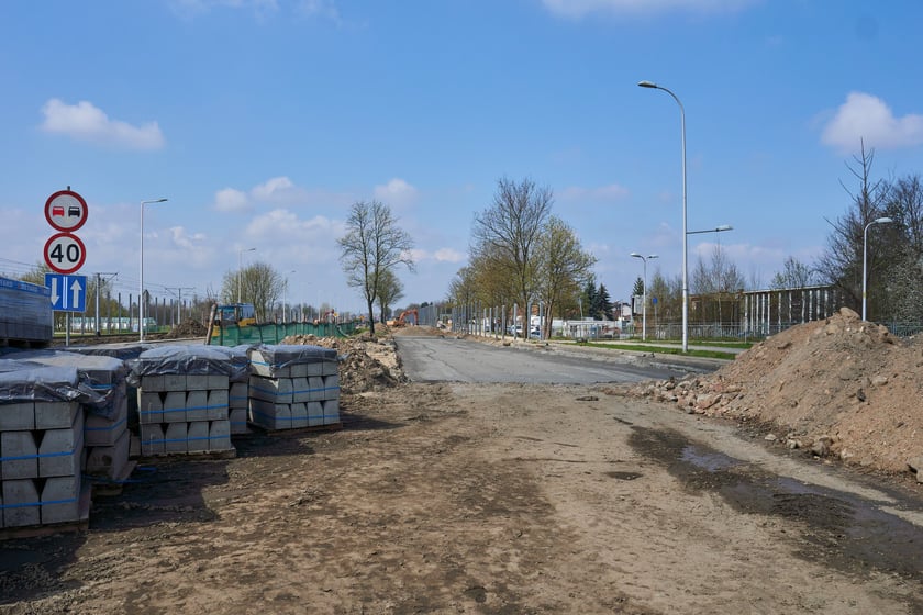 Przebudowa ulicy Kosmonautów w kwietniu 2023 r.