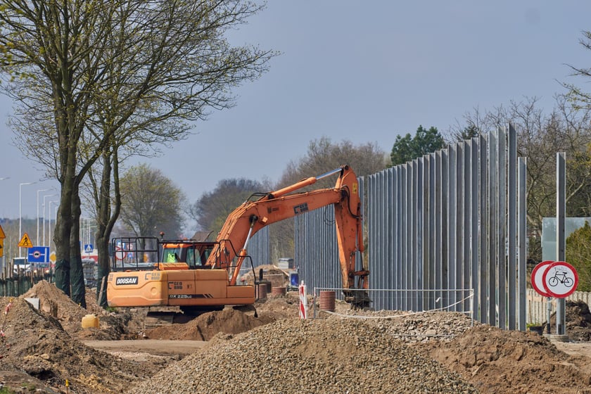 Przebudowa ulicy Kosmonautów w kwietniu 2023 r.