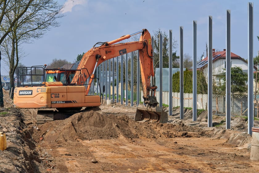 Przebudowa ulicy Kosmonautów w kwietniu 2023 r.