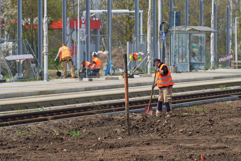Przebudowa ulicy Kosmonautów w kwietniu 2023 r.
