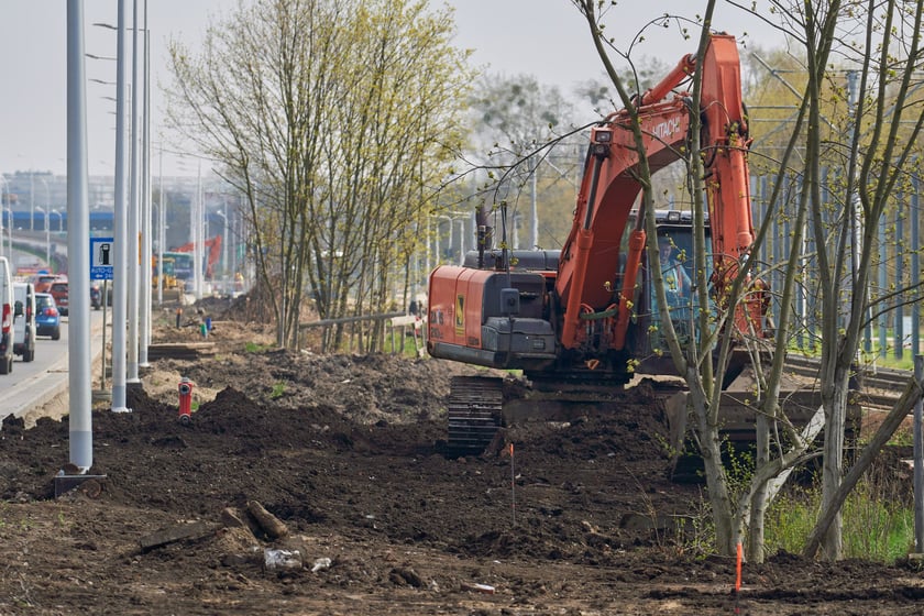 Przebudowa ulicy Kosmonautów w kwietniu 2023 r.