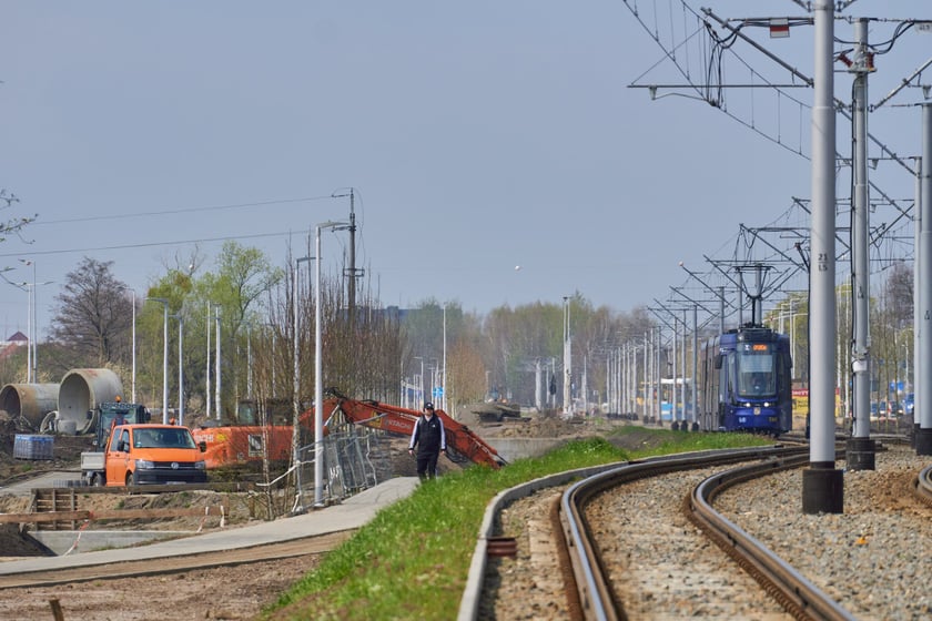 Przebudowa ulicy Kosmonautów w kwietniu 2023 r.