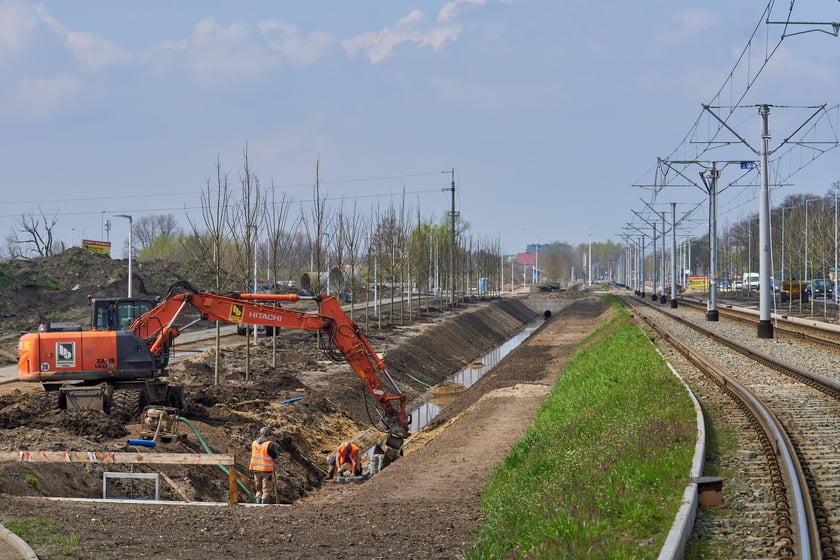 Przebudowa ulicy Kosmonautów w kwietniu 2023 r.