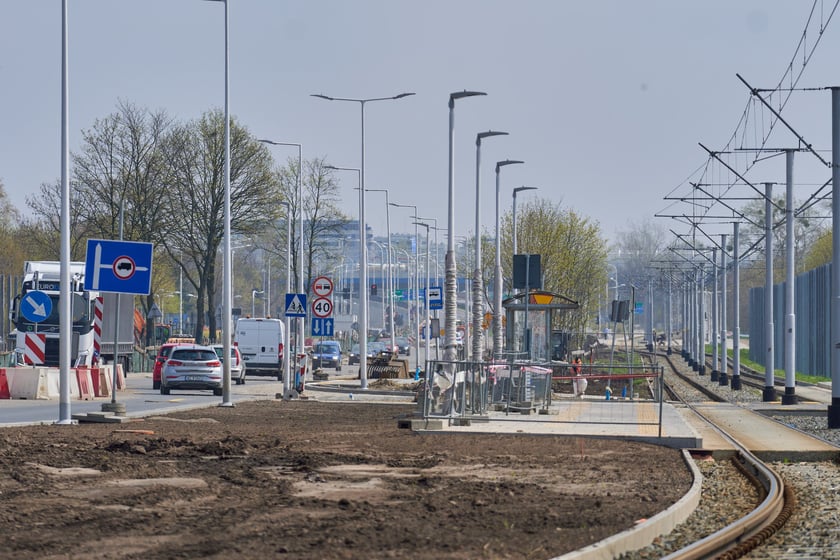 Przebudowa ulicy Kosmonautów w kwietniu 2023 r.