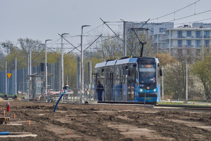 Przebudowa ulicy Kosmonautów w kwietniu 2023 r.