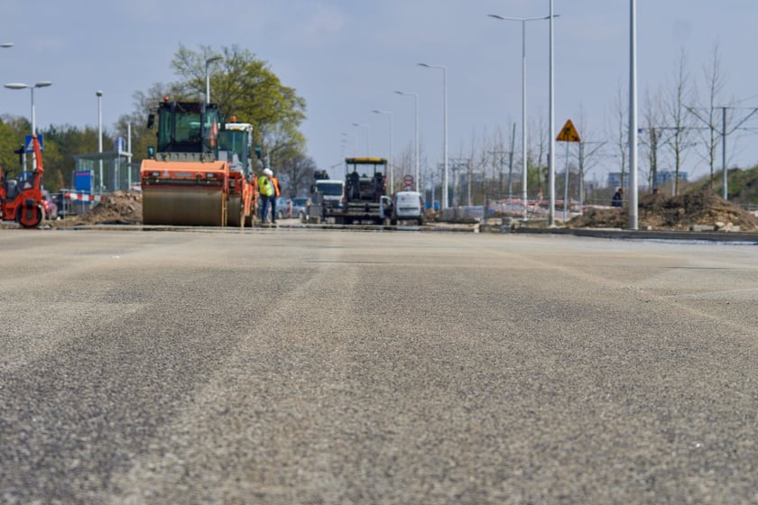 Przebudowa ulicy Kosmonautów w kwietniu 2023 r.