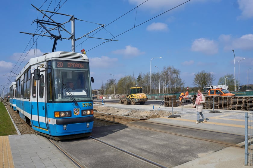 Przebudowa ulicy Kosmonautów w kwietniu 2023 r.