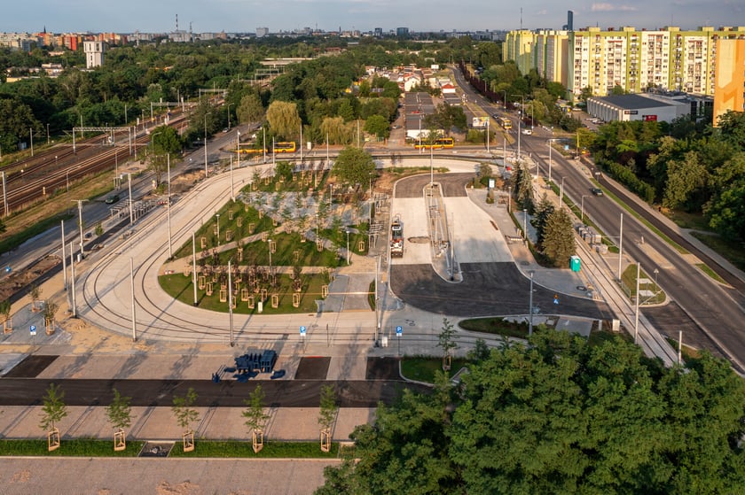 Pętla TAT przy ul. Rogowskiej na Nowym Dworze - zdjęcia z drona w lipcu 2023 r.