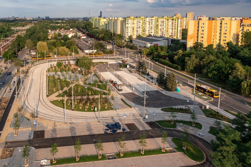 Pętla TAT przy ul. Rogowskiej na Nowym Dworze - zdjęcia z drona w lipcu 2023 r.