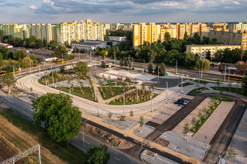 Pętla TAT przy ul. Rogowskiej na Nowym Dworze - zdjęcia z drona w lipcu 2023 r.