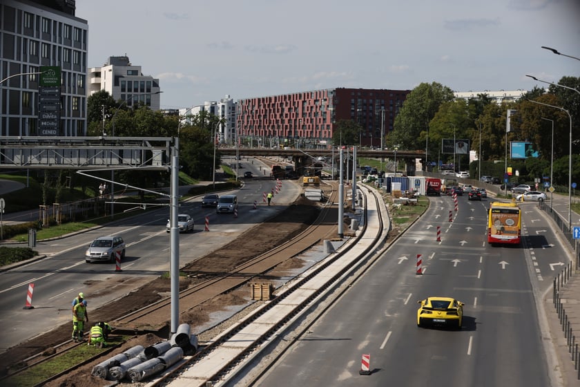 Remont torowiska przy ul. Legnickiej we Wrocławiu, postęp prac