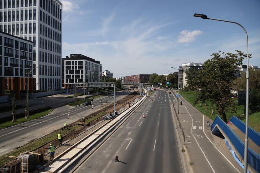 Remont torowiska przy ul. Legnickiej we Wrocławiu, postęp prac