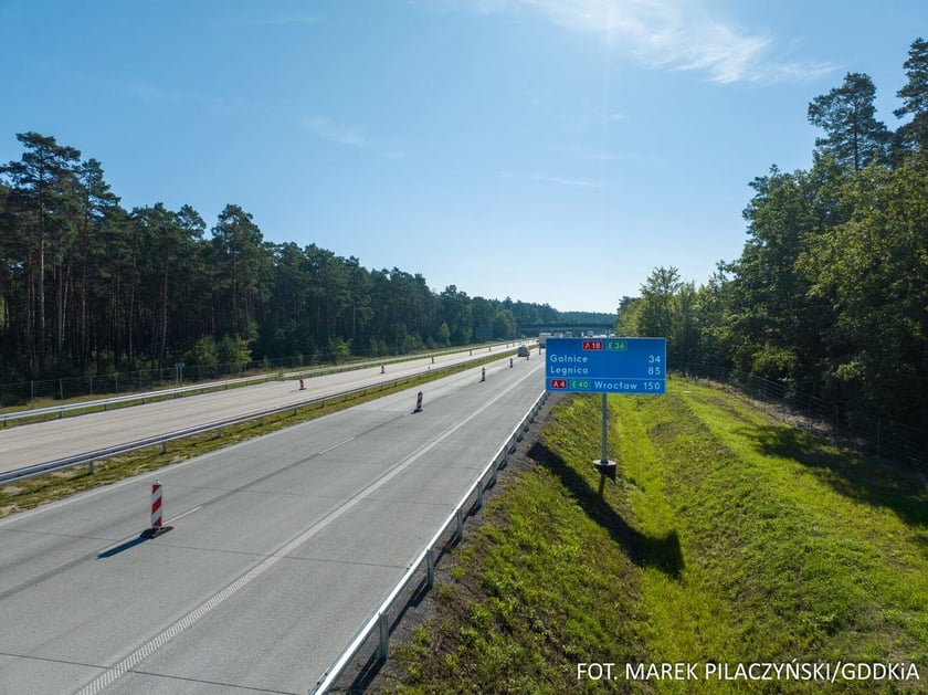 Budowa trasy A18, postępy prac, wrzesien 2023