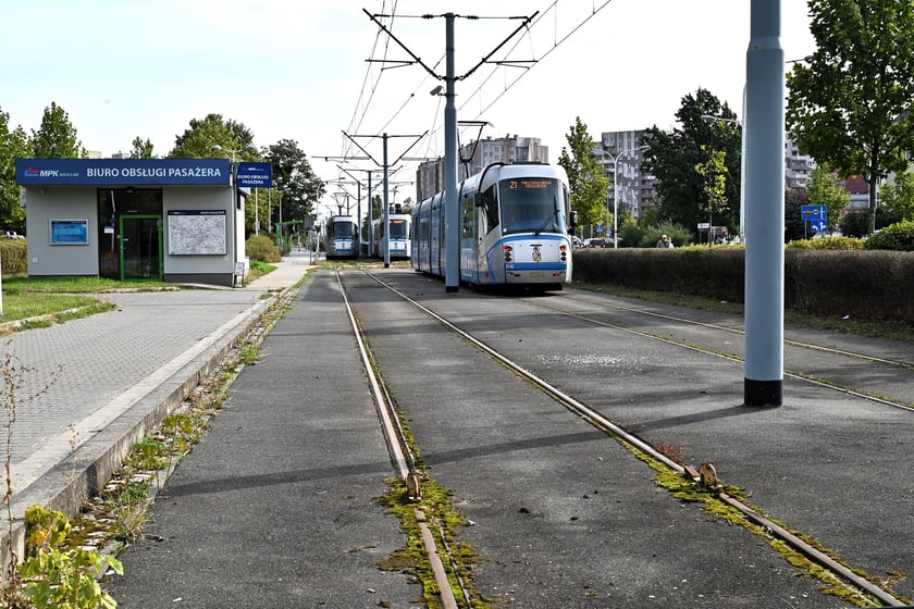 Krańc&oacute;wka tramwajowa Gaj przy ul. Świeradowskiej.