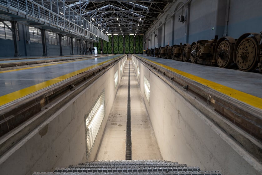 Świeżo wyremontowana hala w zajezdni Gaj.