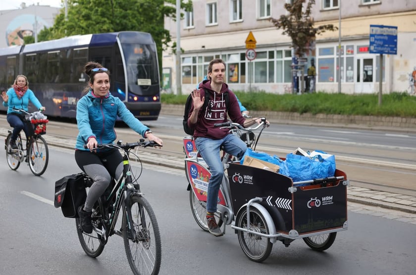 Przejazd Masy Krytycznej przez Wrocław, piątek 26 kwietnia 2024