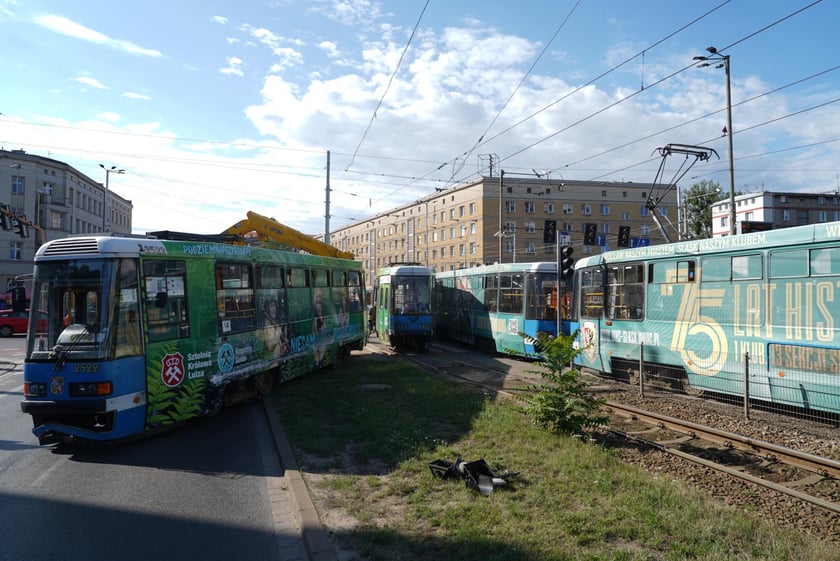 Zderzenie tramwajów na placu Legionów