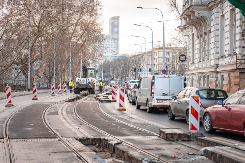 Remont torowiska na Podwalu - 04.01.2025