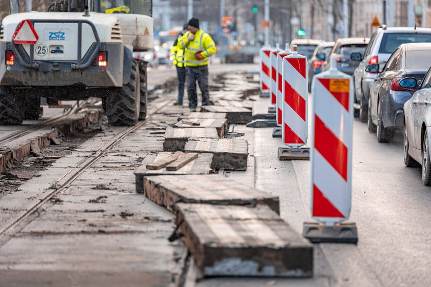 Remont torowiska na Podwalu - 04.01.2025